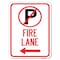 Signmission Fire Lane No Parking & Left Arrow Heavy-Gauge Alum Rust Proof Parking Sign, 18" x 24", A-1824-24020 A-1824-24020 - alternate 1